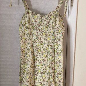 Short Floral Dress with Shoulder Ties